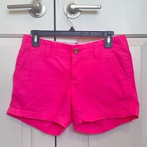 Lilly Pulitzer Bright Pink Callahan Shorts - Women’s Size 2 Excellent Condition